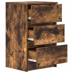vidaXL Bedside Cabinets with 3 Drawers 2 pcs Smoked Oak 39x35x65 cm - Additional view 5
