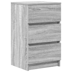 vidaXL Bedside Cabinet with 3 Drawers Grey Sonoma 39x35x65 cm bedside table