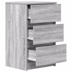 vidaXL Bedside Cabinets with 3 Drawers 2 pcs Grey Sonoma 39x35x65 cm - Additional view 5