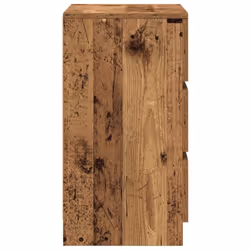 vidaXL Bedside Cabinet with 3 Drawers Old Wood 39x35x65 cm bedside table - Additional view 6