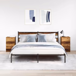 vidaXL Bedside Cabinets with 3 Drawers 2 pcs Old Wood 39x35x65 cm - Additional view 2
