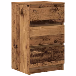 vidaXL Bedside Cabinets with 3 Drawers 2 pcs Old Wood 39x35x65 cm - Additional view 4