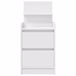 vidaXL Bedside Cabinets with 2 Drawers 2 pcs Concrete Grey 38x34x80 cm - white, 1 pcs - Additional view 5