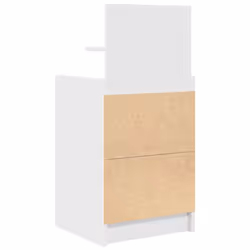 vidaXL Bedside Cabinets with 2 Drawers 2 pcs Concrete Grey 38x34x80 cm - white, 1 pcs - Additional view 7