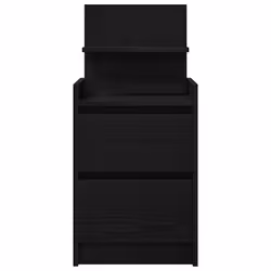 vidaXL Bedside Cabinets with 2 Drawers 2 pcs Concrete Grey 38x34x80 cm - black, 2 pcs - Additional view 6