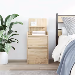 vidaXL Bedside Cabinets with 2 Drawers 2 pcs Concrete Grey 38x34x80 cm - sonoma oak, 1 pcs