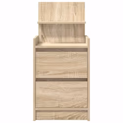 vidaXL Bedside Cabinets with 2 Drawers 2 pcs Concrete Grey 38x34x80 cm - sonoma oak, 2 pcs - Additional view 6