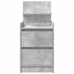 vidaXL Bedside Cabinets with 2 Drawers 2 pcs Concrete Grey 38x34x80 cm - concrete grey, 1 pcs - Additional view 5