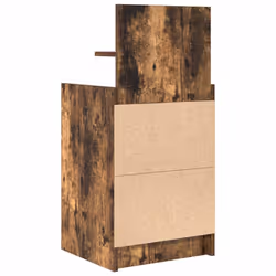 vidaXL Bedside Cabinets with 2 Drawers 2 pcs Concrete Grey 38x34x80 cm - smoked oak, 1 pcs - Additional view 7