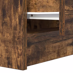 vidaXL Bedside Cabinets with 2 Drawers 2 pcs Concrete Grey 38x34x80 cm - smoked oak, 2 pcs - Additional view 9