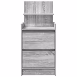 vidaXL Bedside Cabinets with 2 Drawers 2 pcs Concrete Grey 38x34x80 cm - grey sonoma, 2 pcs - Additional view 6