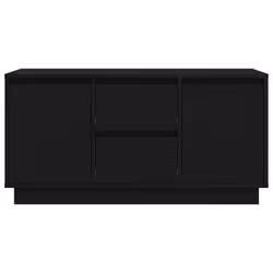 vidaXL TV Cabinet with LED Lights Old Wood 193.5x41x50 cm TV stand - black oak, 100 cm - Additional view 6