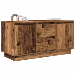 vidaXL TV Cabinet with LED Lights Old Wood 193.5x41x50 cm TV stand - old wood, 100 cm - Additional view 4