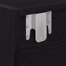 vidaXL TV Cabinet Sonoma Oak 80x31x25.5 cm Engineered Wood TV bench - black oak, 1 pcs/ 60 cm - Additional view 10