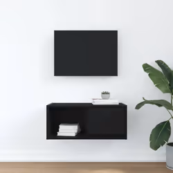 vidaXL TV Cabinet Sonoma Oak 80x31x25.5 cm Engineered Wood TV bench - black oak, 1 pcs/ 60 cm