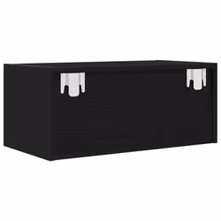 vidaXL TV Cabinet Sonoma Oak 80x31x25.5 cm Engineered Wood TV bench - black oak, 1 pcs/ 60 cm - Additional view 7