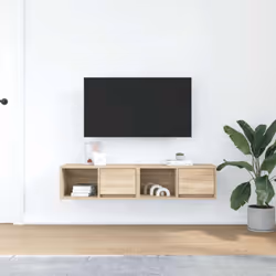 vidaXL TV Cabinet Sonoma Oak 80x31x25.5 cm Engineered Wood TV bench - sonoma oak, 2 pcs/ 60 cm