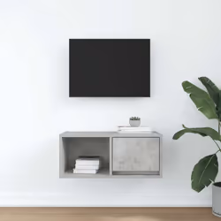 vidaXL TV Cabinet Sonoma Oak 80x31x25.5 cm Engineered Wood TV bench - concrete grey, 1 pcs/ 60 cm