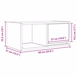 vidaXL TV Cabinet Sonoma Oak 80x31x25.5 cm Engineered Wood TV bench - grey sonoma, 2 pcs/ 60 cm
