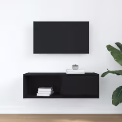 vidaXL TV Cabinet Sonoma Oak 80x31x25.5 cm Engineered Wood TV bench - black oak, 1 pcs/ 80 cm
