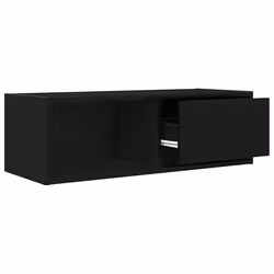 vidaXL TV Cabinet Sonoma Oak 80x31x25.5 cm Engineered Wood TV bench - black oak, 2 pcs/ 80 cm - Additional view 4