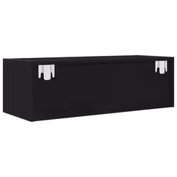 vidaXL TV Cabinet Sonoma Oak 80x31x25.5 cm Engineered Wood TV bench - black oak, 2 pcs/ 80 cm - Additional view 8