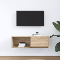 vidaXL TV Cabinet Sonoma Oak 80x31x25.5 cm Engineered Wood TV bench - sonoma oak, 1 pcs/ 80 cm
