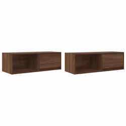 vidaXL TV Cabinet Sonoma Oak 80x31x25.5 cm Engineered Wood TV bench - brown oak, 2 pcs/ 80 cm