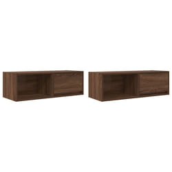 vidaXL TV Cabinet Sonoma Oak 80x31x25.5 cm Engineered Wood TV bench - brown oak, 2 pcs/ 80 cm