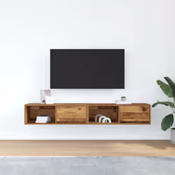 vidaXL TV Cabinet Sonoma Oak 80x31x25.5 cm Engineered Wood TV bench - old wood, 2 pcs/ 80 cm
