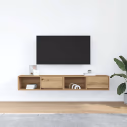 vidaXL TV Cabinet Sonoma Oak 80x31x25.5 cm Engineered Wood TV bench - artisan oak, 2 pcs/ 80 cm