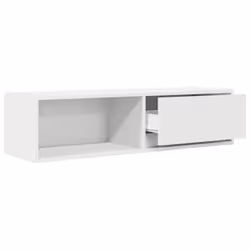 vidaXL TV Cabinet Sonoma Oak 80x31x25.5 cm Engineered Wood TV bench - white, 2 pcs/ 100 cm - Additional view 4