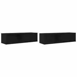 vidaXL TV Cabinet Sonoma Oak 80x31x25.5 cm Engineered Wood TV bench - black oak, 2 pcs/ 100 cm