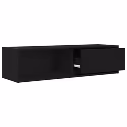 vidaXL TV Cabinet Sonoma Oak 80x31x25.5 cm Engineered Wood TV bench - black oak, 2 pcs/ 100 cm - Additional view 4