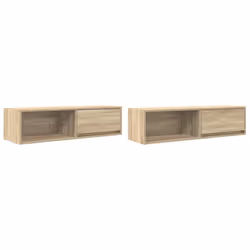vidaXL TV Cabinet Sonoma Oak 80x31x25.5 cm Engineered Wood TV bench - sonoma oak, 2 pcs/ 100 cm