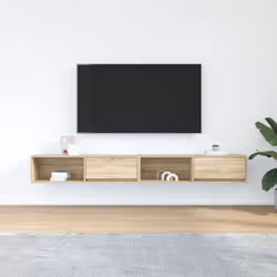 vidaXL TV Cabinet Sonoma Oak 80x31x25.5 cm Engineered Wood TV bench - sonoma oak, 2 pcs/ 100 cm