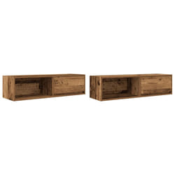 vidaXL TV Cabinet Sonoma Oak 80x31x25.5 cm Engineered Wood TV bench - old wood, 2 pcs/ 100 cm