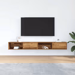 vidaXL TV Cabinet Sonoma Oak 80x31x25.5 cm Engineered Wood TV bench - old wood, 2 pcs/ 100 cm