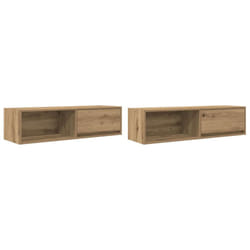 vidaXL TV Cabinet Sonoma Oak 80x31x25.5 cm Engineered Wood TV bench - artisan oak, 2 pcs/ 100 cm