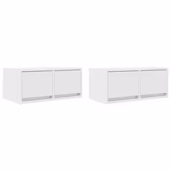 vidaXL TV Cabinets 2 pcs White 60x31x25.5 cm Engineered Wood TV bench