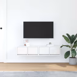 vidaXL TV Cabinets 2 pcs White 60x31x25.5 cm Engineered Wood TV bench