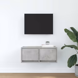 vidaXL TV Cabinet Concrete Grey 60x31x25.5 cm Engineered Wood TV bench