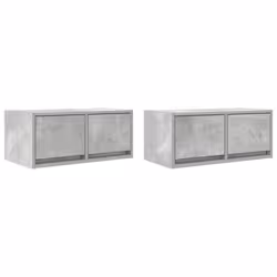 vidaXL TV Cabinets 2 pcs Concrete Grey 60x31x25.5 cm Engineered Wood TV bench