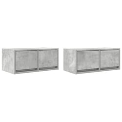 vidaXL TV Cabinets 2 pcs Concrete Grey 60x31x25.5 cm Engineered Wood TV bench