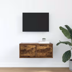 vidaXL TV Cabinet Smoked Oak 60x31x25.5 cm Engineered Wood TV bench