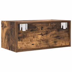 vidaXL TV Cabinet Smoked Oak 60x31x25.5 cm Engineered Wood TV bench - Additional view 7