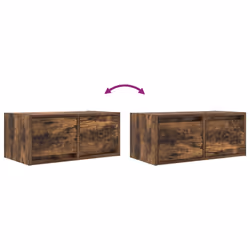 vidaXL TV Cabinet Smoked Oak 60x31x25.5 cm Engineered Wood TV bench - Additional view 8