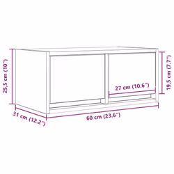 vidaXL TV Cabinets 2 pcs Smoked Oak 60x31x25.5 cm Engineered Wood TV bench