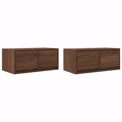 vidaXL TV Cabinets 2 pcs Brown Oak 60x31x25.5 cm Engineered Wood TV bench