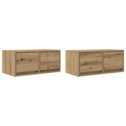 vidaXL TV Cabinets 2 pcs Artisan Oak 60x31x25.5 cm Engineered Wood TV bench